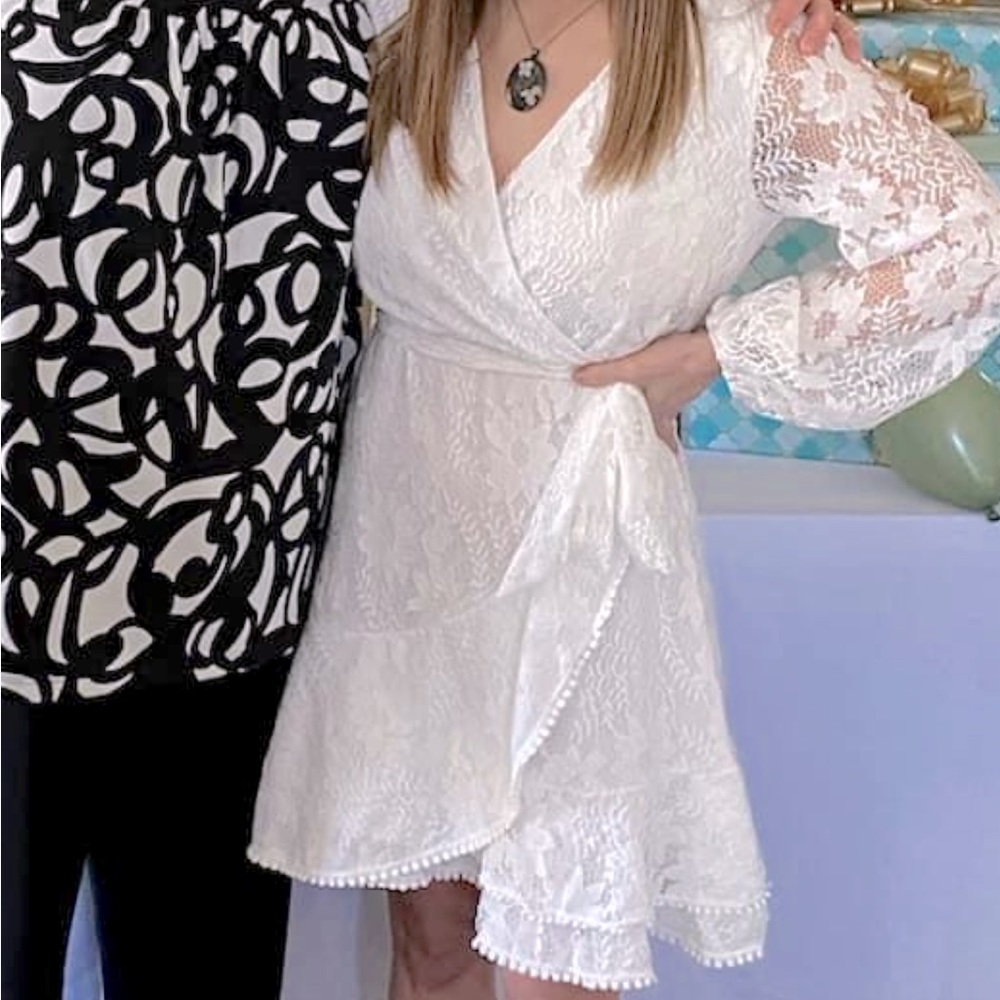 HalfIsland- white lace dress